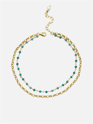 Jemy Turquoise Chain Anklet