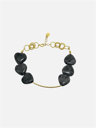 Heart Onyx Bracelet