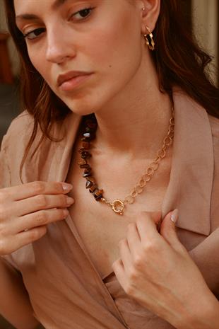 Tiger Eye Chain Necklace