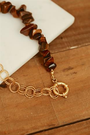Tiger Eye Chain Necklace