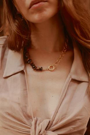 Tiger Eye Chain Necklace