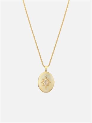 North Star Pearl Medallion Necklace
