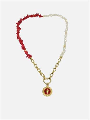 North Star Red Coral Medallion