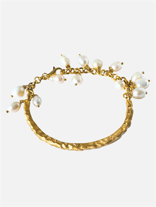 Layda Amorphous Shiny Matte Pearl Bracelet