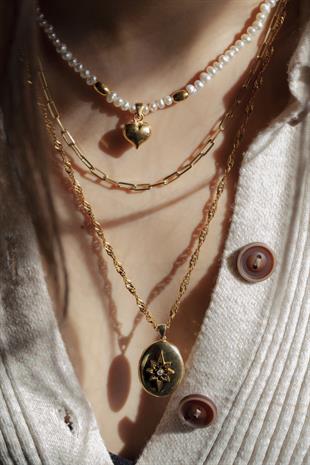 Letsy Heart Pearl Necklace