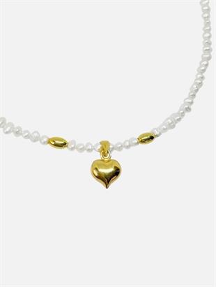 Letsy Heart Pearl Necklace