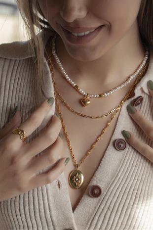 Letsy Heart Pearl Necklace