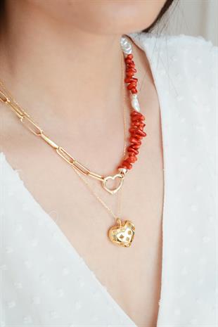 Love Charin Coral Pearl Necklace
