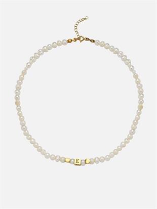 Mana Initial Pearl Necklace