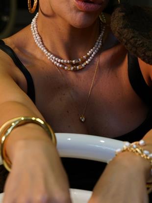 Mana Initial Pearl Necklace