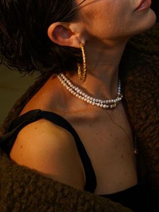 Mana Initial Pearl Necklace