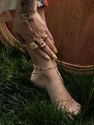 Blue Palis Natural Stone Anklet