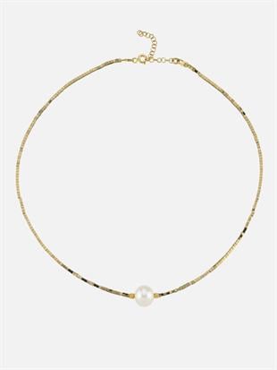 Melia Pearl and Mini Hematite Necklace