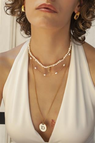 Mella Zincir İnci Kolye