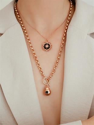 Mineli Kutup Yıldız Kolye