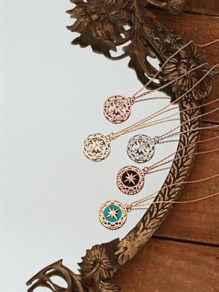 Mineli Kutup Yıldız Kolye