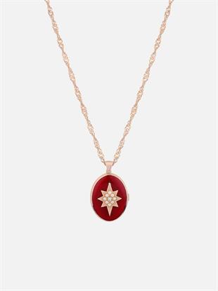 Enamel North Star Medallion Necklace