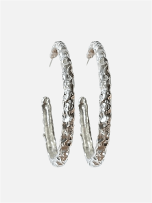 Misy Amorf Oval Büyük Halka Küpe