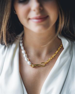 Miya Zincir Barok İnci Kolye