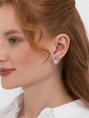 Nore North Star Stone Earrings