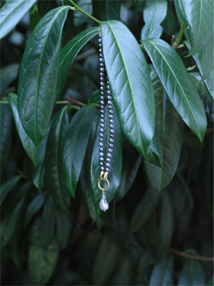 Odra Siyah Barok İnci Kolye