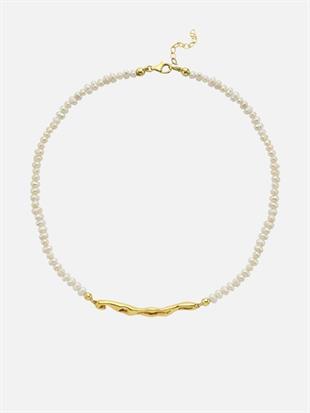 Pontus Damla Yatay İnci Kolye