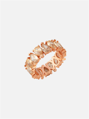 Renkli Damla Taşlı Yüzük