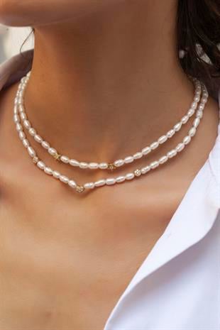 Romes Kalpli İnci Kolye