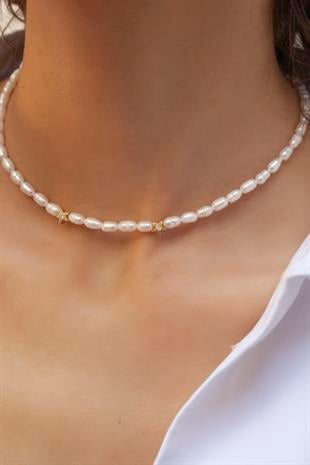 Rometta Yıldızlı İnci Kolye