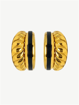 Rosa Mineli Halka Küpe