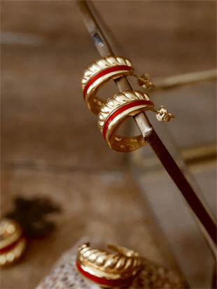 Rosa Mineli Halka Küpe