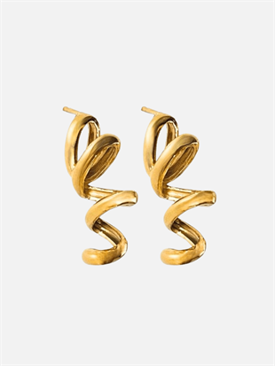 Seta Spiral Halka Küpe