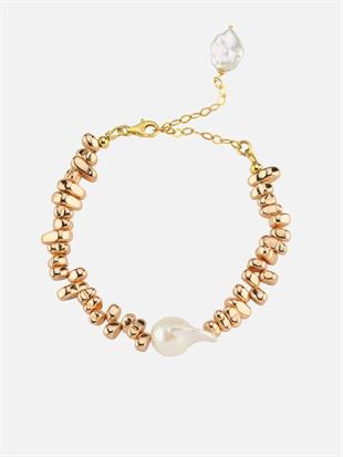 Sirius Baroque Pearl and Hematite Bracelet