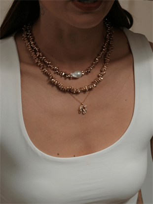 Sirius Baroque Pearl and Hematite Necklace