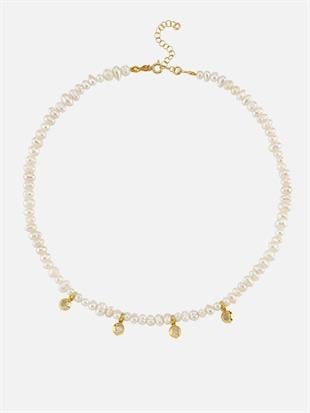 Stone Sand Pearl Necklace