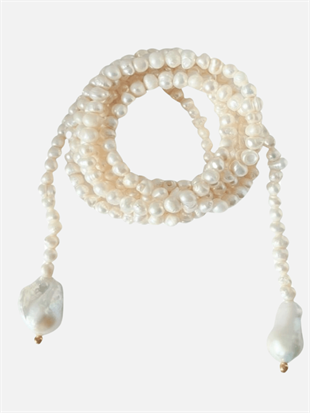 Tera Long Pearl Necklace