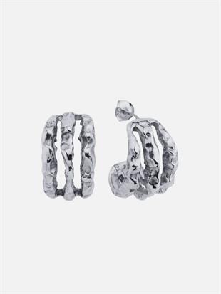 Terty Amorf Üçlü Halka Küpe