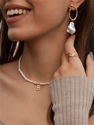 Tiny Büyük Barok İnci Küpe