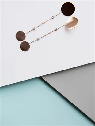 Long Double Plaka Earrings