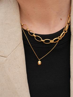 14k Gold Vera Mini Pearl Necklace