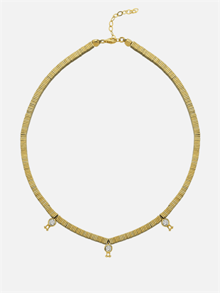 Verta Hematite Stone Necklace