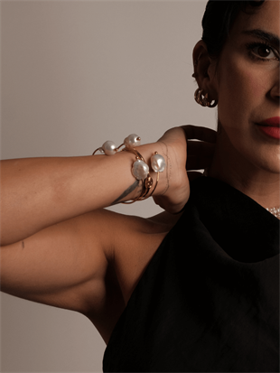 Victt Baroque Pearl Cuff Bracelet