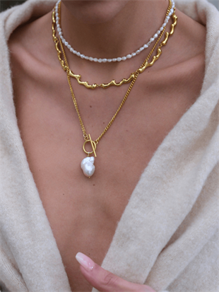 Yao Barok İncili Zincir Kolye