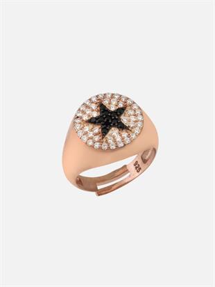 Yıldızlı Serçe Parmak Yüzüğü