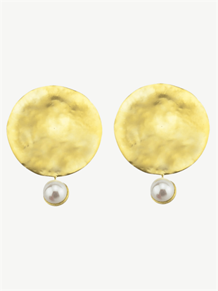 Yuvarlak İncili Küpe