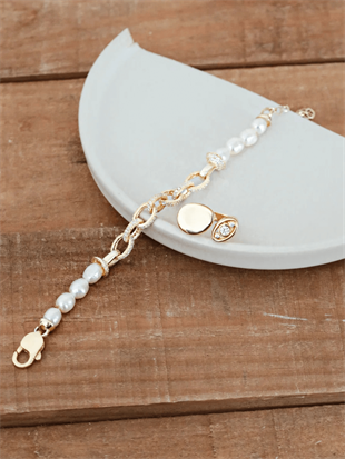 Chain Pearl Bracelet