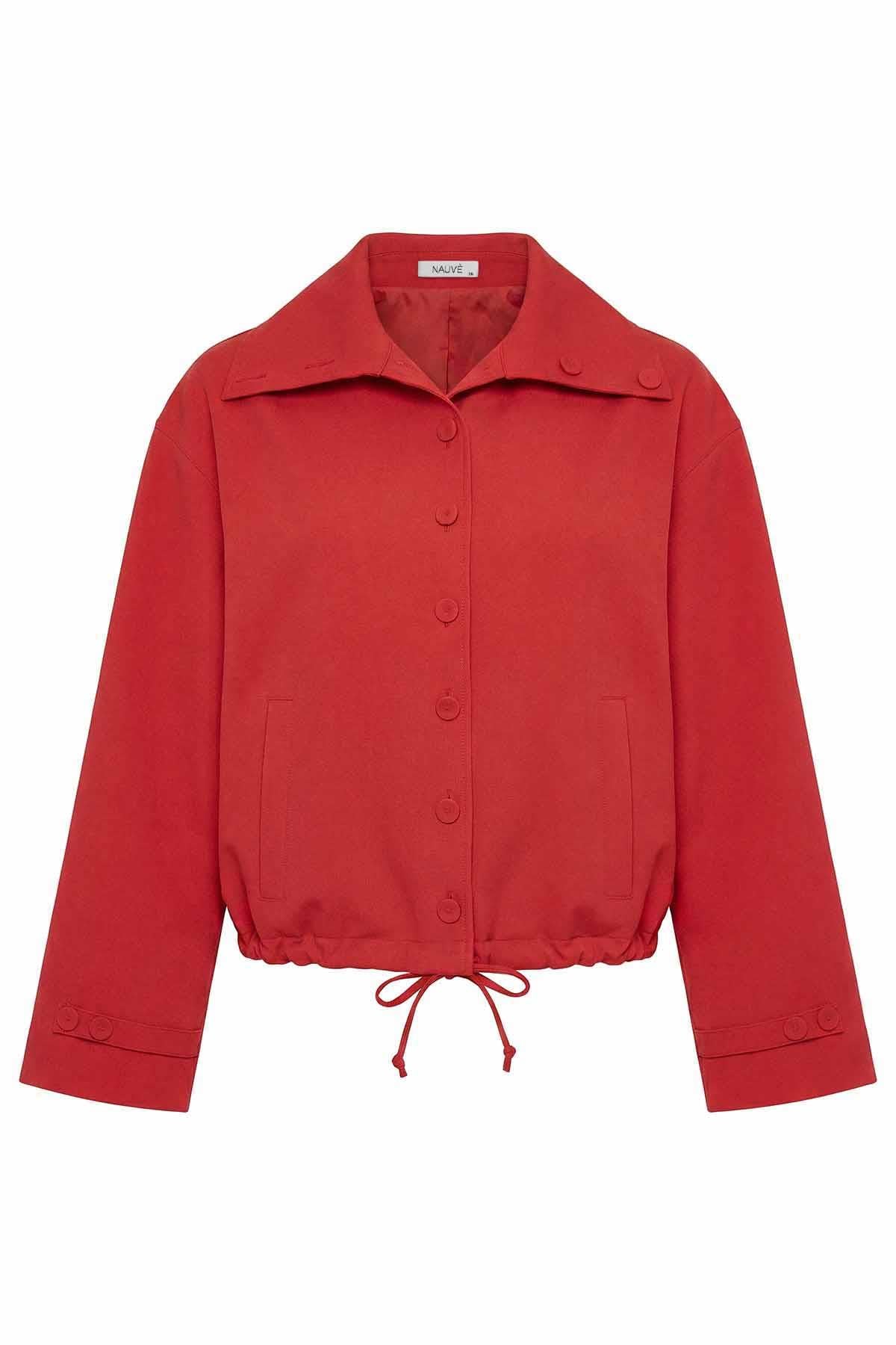 Kısa Düğmeli Oversize Trençkot