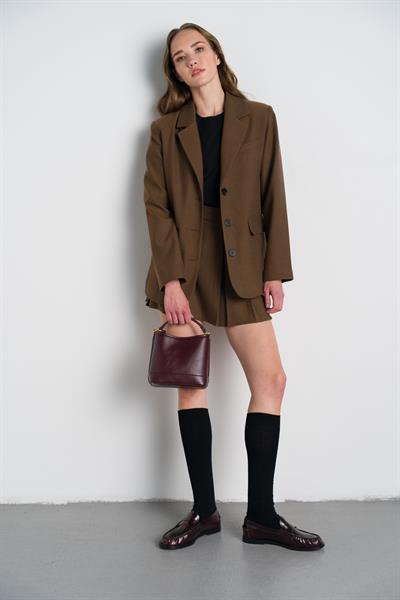 Blazer Ceketli Etekli Klasik Takım