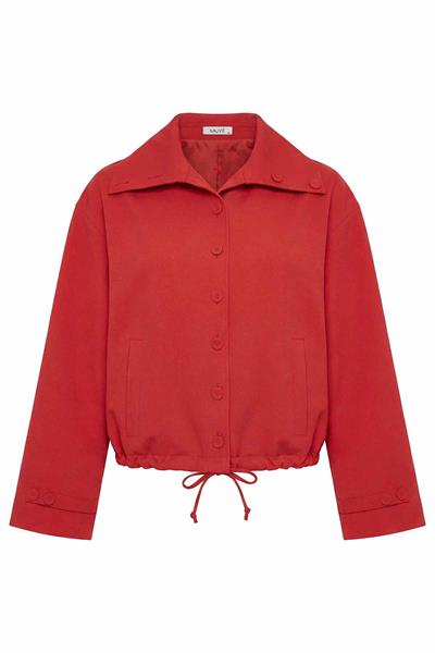 Kısa Düğmeli Oversize Trençkot