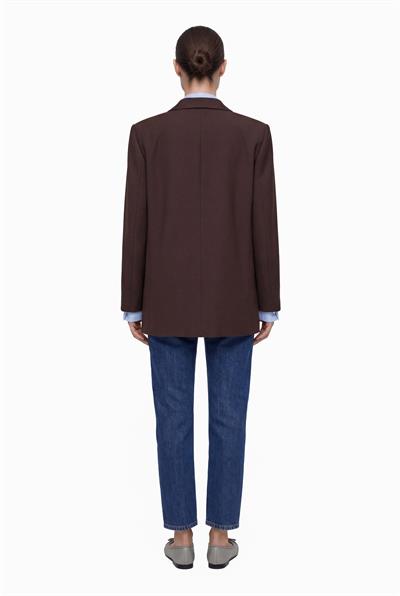 Kruvaze Oversize Vatkalı Blazer Ceket